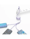 Hurtownia GSM - Kabel USB 3w1 Baseus Bright Mirror, USB do micro USB / USB-C / Lightning, 66W, 1.2m (fioletowy) - BSU2799PRP - {ean13} - Hurt