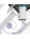 Hurtownia GSM - Kabel USB 3w1 Baseus Bright Mirror, USB do micro USB / USB-C / Lightning, 66W, 1.2m (fioletowy) - BSU2799PRP - {ean13} - Hurt