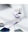 Hurtownia GSM - Kabel USB 3w1 Baseus Bright Mirror, USB do micro USB / USB-C / Lightning, 66W, 1.2m (fioletowy) - BSU2799PRP - {ean13} - Hurt