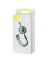 Wholesale USB cable 3in1 Baseus Bright Mirror, USB to micro USB / USB-C / Lightning, 66W, 1.2m (green) - BSU2800GRN - {ean13} - Hurt