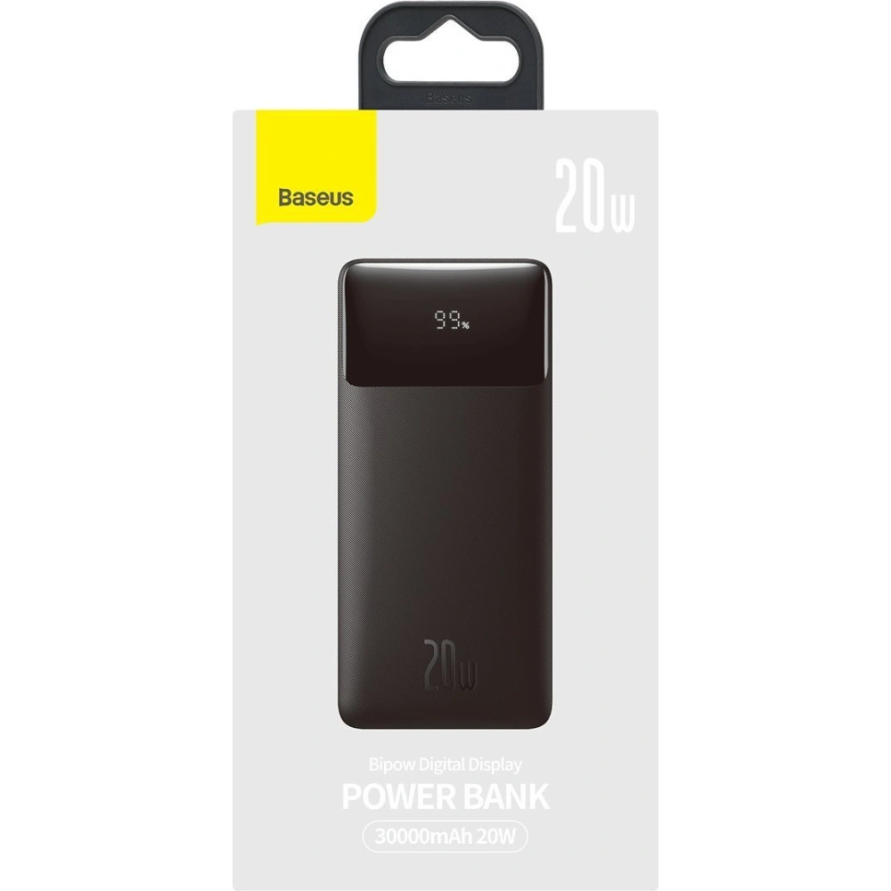Hurtownia GSM - PowerBank Baseus Bipow 30000mAh, 2xUSB, USB-C, 20W (černý) - BSU2801BLK - {ean13} - Hurt