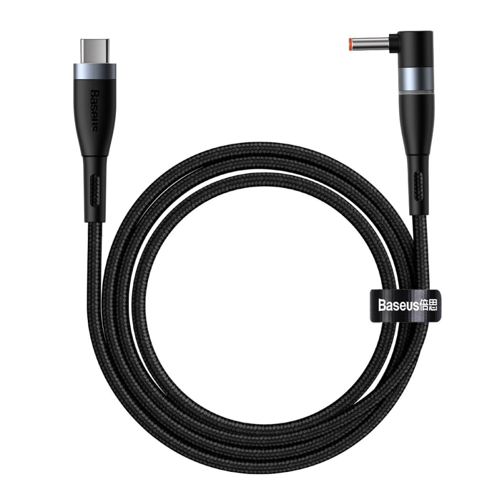 Hurtownia GSM - Kabel magnetyczny Baseus Zinc Magnetic, USB-C do wtyk DC 4x1,7mm, 100W, PD, 2m, kątowy (czarny) - BSU2802BLK - {ean13} - Hurt