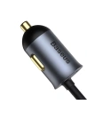 Hurtownia GSM - Automobilová nabíječka Baseus Share Together s prodlužovačem, 3x USB, USB-C, 120W (šedá) - BSU2803GRY - {ean13} - Hurt