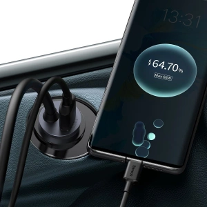 Hurtownia GSM - Automobilová nabíječka Baseus Share Together s prodlužovačem, 3x USB, USB-C, 120W (šedá) - BSU2803GRY - {ean13} - Hurt
