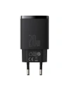 Hurtownia GSM - Ładowarka sieciowa Baseus Compact Quick Charger, USB, USB-C, 20W (czarna) - BSU2804BLK - {ean13} - Hurt