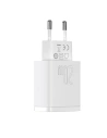 Hurtownia GSM - Ładowarka sieciowa Baseus Compact Quick Charger, USB, USB-C, 20W (biała) - BSU2805WHT - {ean13} - Hurt