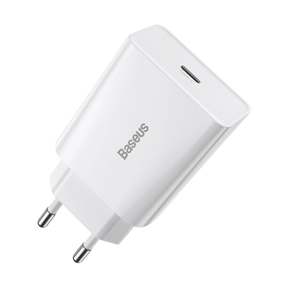 Hurtownia GSM - Síťová nabíječka Baseus Speed Mini Quick Charger, USB-C, PD, 3A, 20W (bílá) - BSU2808WHT - {ean13} - Hurt