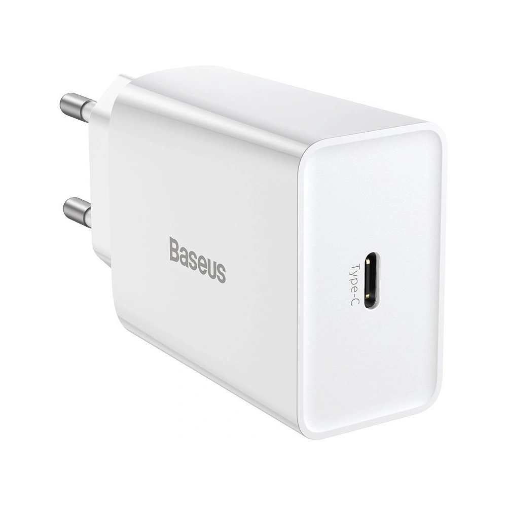 Hurtownia GSM - Síťová nabíječka Baseus Speed Mini Quick Charger, USB-C, PD, 3A, 20W (bílá) - BSU2808WHT - {ean13} - Hurt