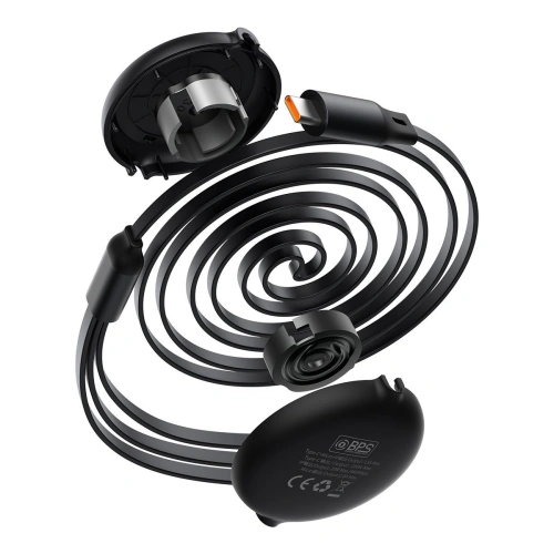 Kabel USB 3w1 Baseus Bright Mirror, USB do micro USB / USB-C / Lightning, 100W, 1.2m (czarny)