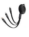 Hurtownia GSM - Kabel USB 3w1 Baseus Bright Mirror, USB do micro USB / USB-C / Lightning, 100W, 1.2m (czarny) - BSU2809BLK - {ean13} - Hurt