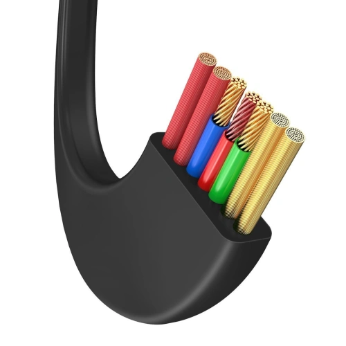 Kabel USB 3w1 Baseus Bright Mirror, USB do micro USB / USB-C / Lightning, 100W, 1.2m (czarny)