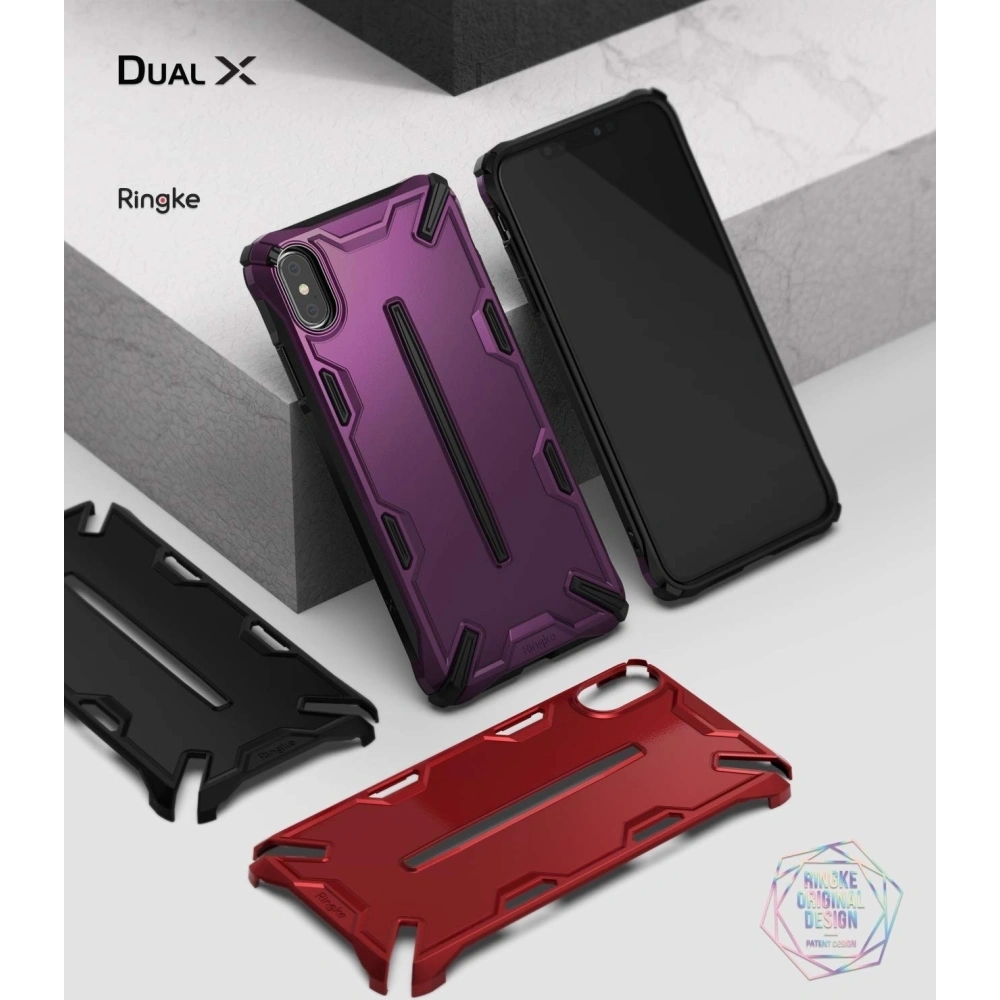 Hurtownia GSM - Etui Ringke Dual-X iPhone XS/X 5.8 Iron Red - RGK767RED - {ean13} - Hurt