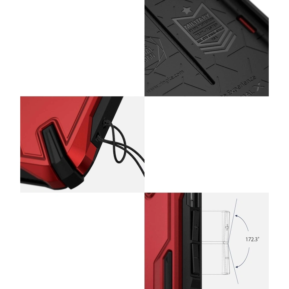 Hurtownia GSM - Etui Ringke Dual-X iPhone XS/X 5.8 Iron Red - RGK767RED - {ean13} - Hurt