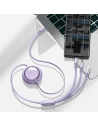 Hurtownia GSM - USB kabel 3w1 Baseus Bright Mirror, USB do micro USB / USB-C / Lightning, 100W, 1.2m (fialový) - BSU2811PRP - {ean13} - Hurt