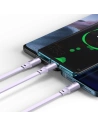 Hurtownia GSM - USB kabel 3w1 Baseus Bright Mirror, USB do micro USB / USB-C / Lightning, 100W, 1.2m (fialový) - BSU2811PRP - {ean13} - Hurt