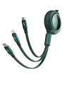Hurtownia GSM - Kabel USB 3w1 Baseus Bright Mirror, USB do micro USB / USB-C / Lightning, 100W, 1.2m (zielony) - BSU2812GRN - {ean13} - Hurt