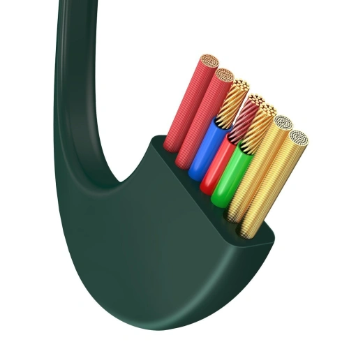 Kabel USB 3w1 Baseus Bright Mirror, USB do micro USB / USB-C / Lightning, 100W, 1.2m (zielony)