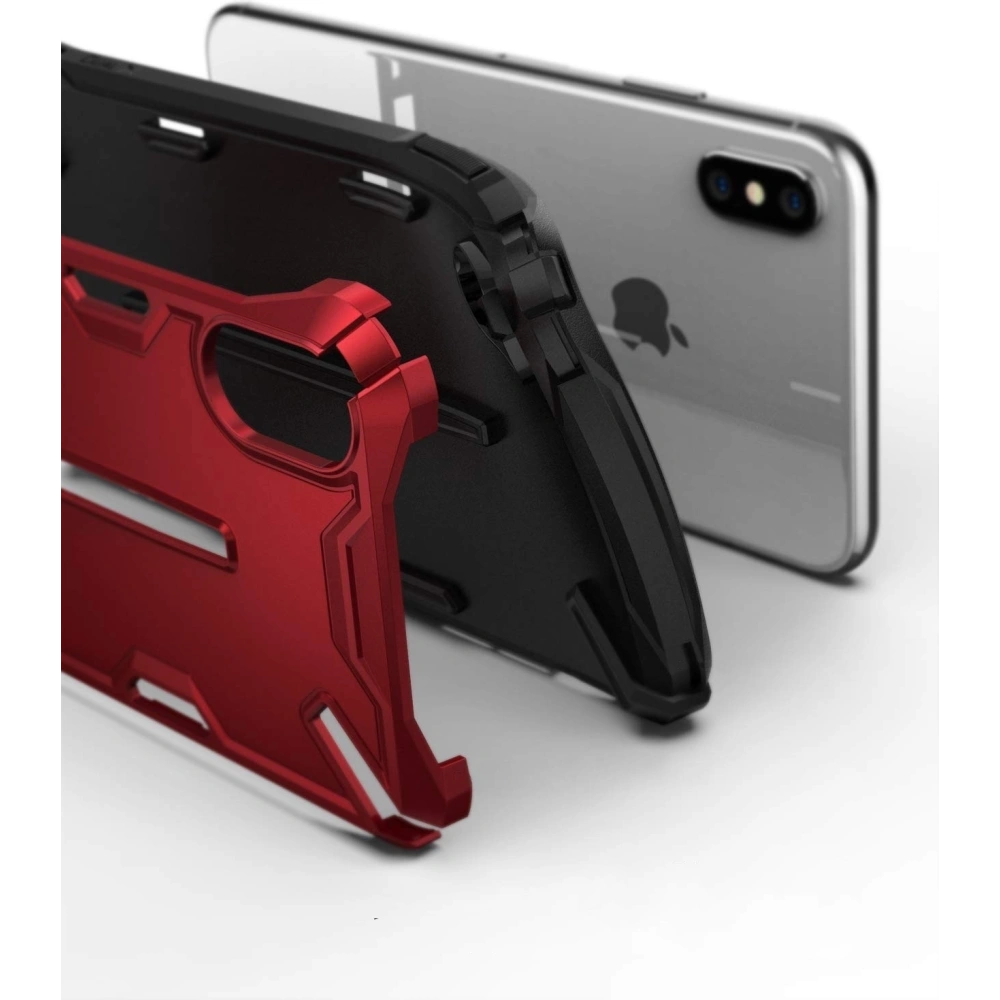 Hurtownia GSM - Etui Ringke Dual-X iPhone XS/X 5.8 Iron Red - RGK767RED - {ean13} - Hurt