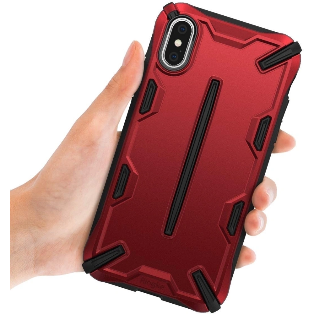 Hurtownia GSM - Etui Ringke Dual-X iPhone XS/X 5.8 Iron Red - RGK767RED - {ean13} - Hurt