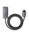 Hurtownia GSM - Ładowarka samochodowa Baseus Share Together z przedłużaczem, 2x USB, 2x USB-C, 120W (szara) - BSU2816GRY - {ean13} - Hurt