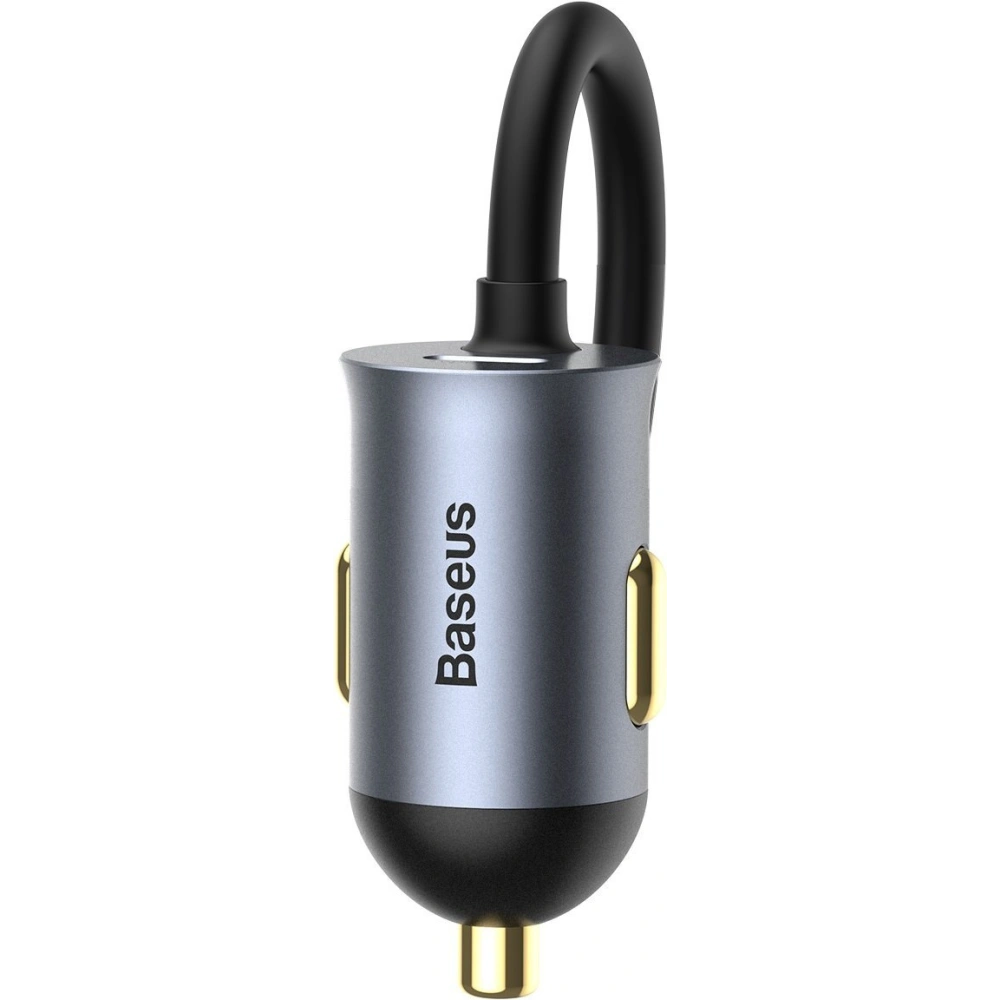 Hurtownia GSM - Automobilová nabíječka Baseus Share Together s prodlužovačem, 2x USB, 2x USB-C, 120W (šedá) - BSU2816GRY - {ean13} - Hurt