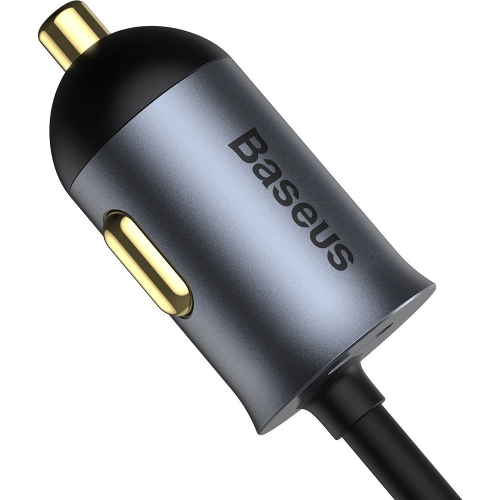 Hurtownia GSM - Automobilová nabíječka Baseus Share Together s prodlužovačem, 2x USB, 2x USB-C, 120W (šedá) - BSU2816GRY - {ean13} - Hurt