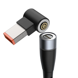 Hurtownia GSM - Kabel magnetyczny Baseus Zinc Magnetic, USB-C do wtyk DC prostokątny, 100W, PD, 2m, kątowy (czarny) - BSU2818BLK - {ean13} - Hurt