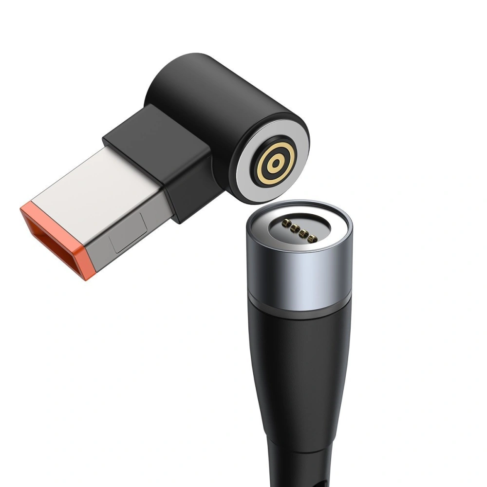 Hurtownia GSM - Kabel magnetyczny Baseus Zinc Magnetic, USB-C do wtyk DC prostokątny, 100W, PD, 2m, kątowy (czarny) - BSU2818BLK - {ean13} - Hurt