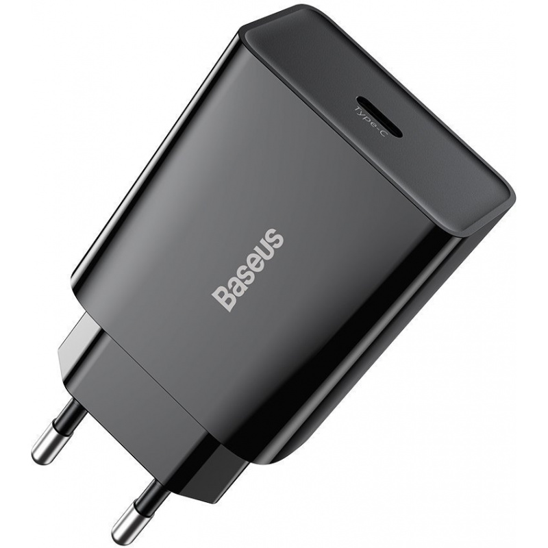Hurtownia Baseus - 6953156201699 - BSU2819BLK - Ładowarka sieciowa Baseus Speed Mini Quick Charger, USB-C, PD, 3A, 20W (czarna) - B2B homescreen