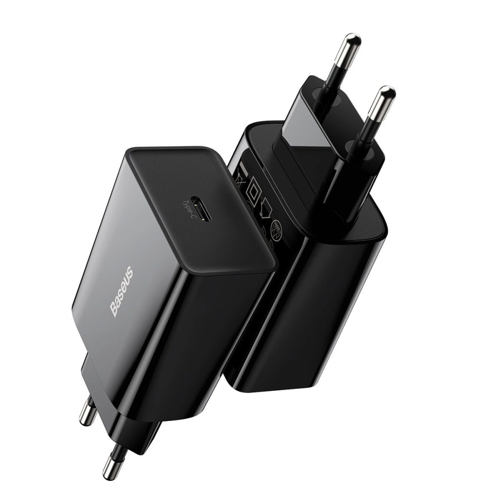 Hurtownia GSM - Síťová nabíječka Baseus Speed Mini Quick Charger, USB-C, PD, 3A, 20W (černá) - BSU2819BLK - {ean13} - Hurt
