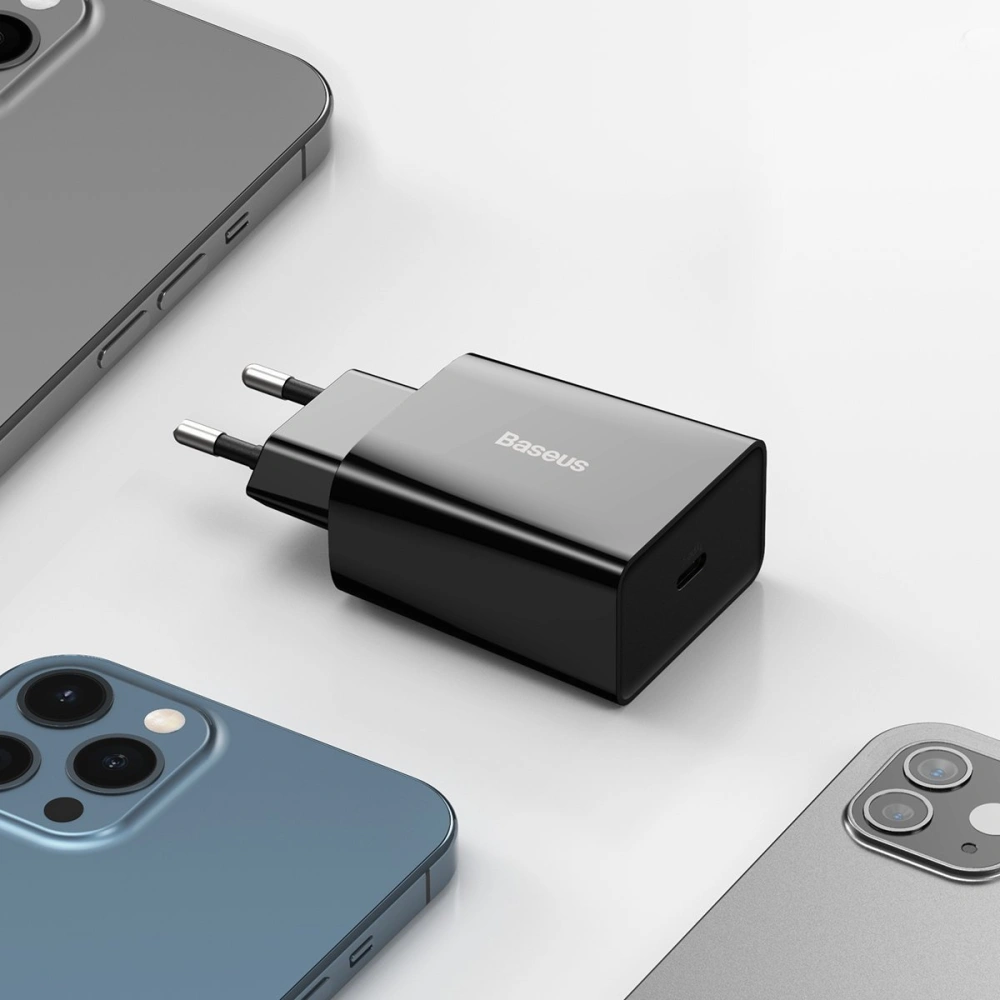 Hurtownia GSM - Ładowarka sieciowa Baseus Speed Mini Quick Charger, USB-C, PD, 3A, 20W (czarna) - BSU2819BLK - {ean13} - Hurt