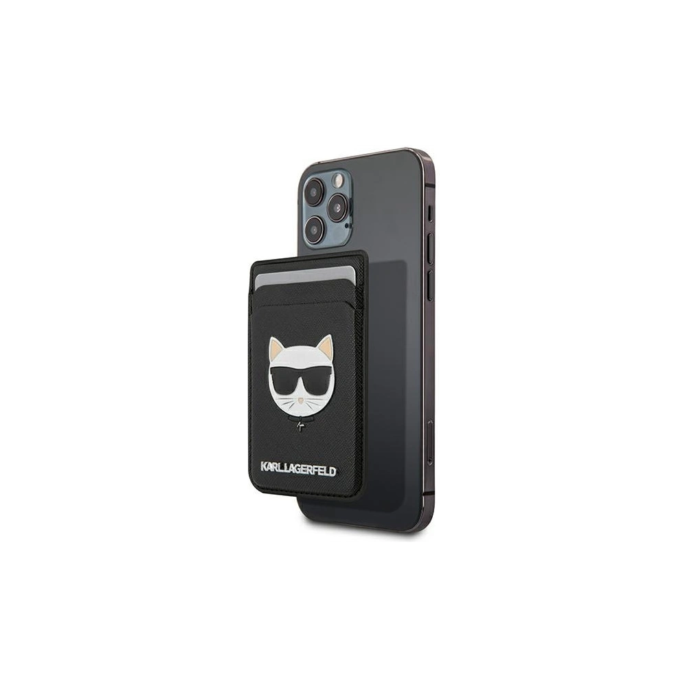 Wholesale Karl Lagerfeld KLWMSCHSFBK Wallet Card Slot Saffiano Choupette Head MagSafe black - KLD560BLK - {ean13} - Hurt