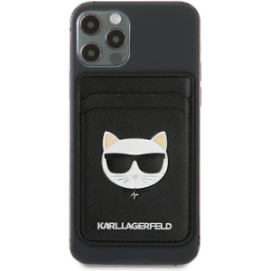 Wholesale Karl Lagerfeld KLWMSCHSFBK Wallet Card Slot Saffiano Choupette Head MagSafe black - KLD560BLK - {ean13} - Hurt