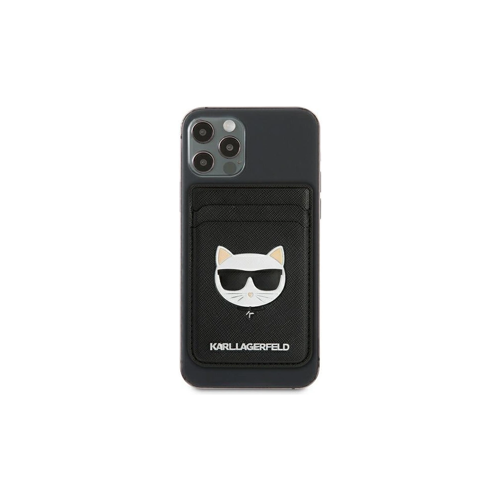 Wholesale Karl Lagerfeld KLWMSCHSFBK Wallet Card Slot Saffiano Choupette Head MagSafe black - KLD560BLK - {ean13} - Hurt