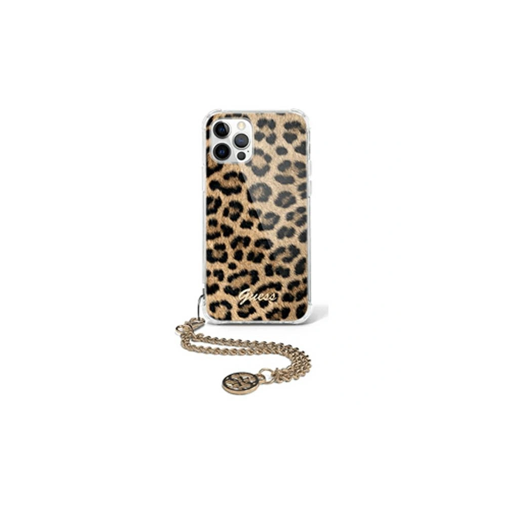 Hurtownia GSM - Etui Guess GUHCN61KSLEO Apple iPhone 11 Leopard hardcase Zlatý řetěz - GUE1061LEO - {ean13} - Hurt