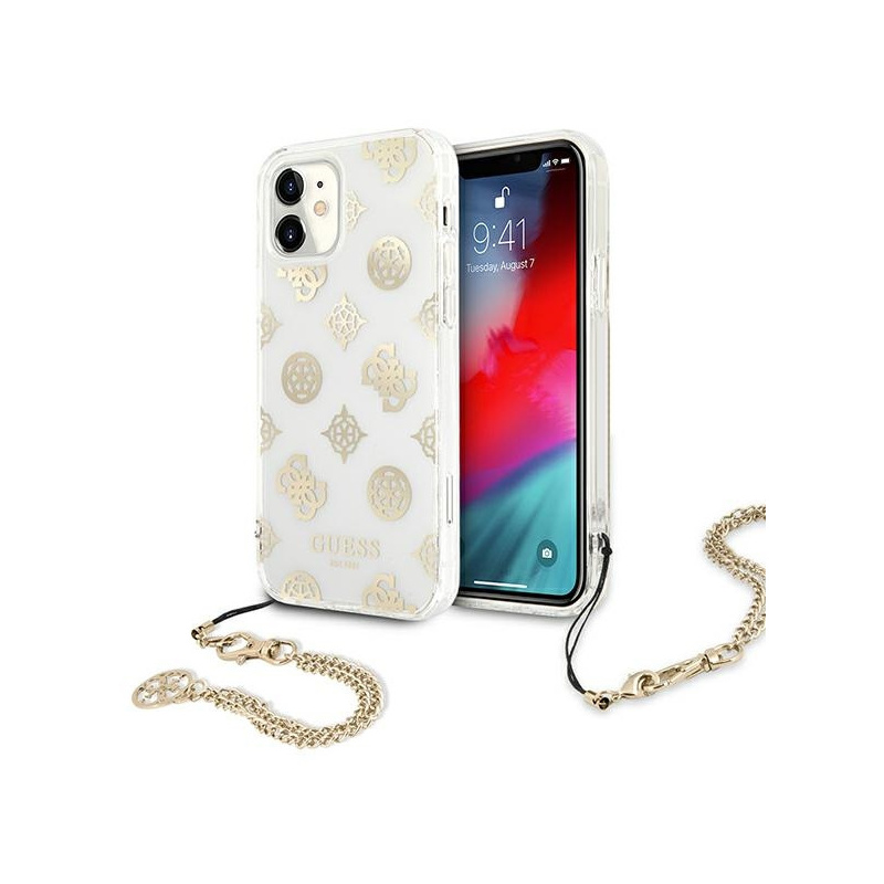 Guess Distributor - 3666339005764 - GUE1062GLD - Guess GUHCN61KSPEGO Apple iPhone 11 gold hardcase Peony Chain Collection - B2B homescreen