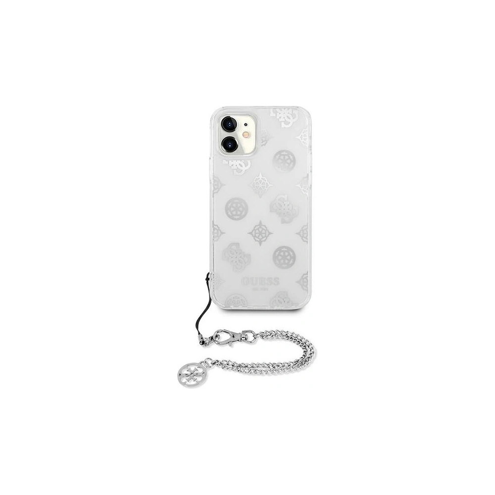 Wholesale Guess GUHCN61KSPESI Apple iPhone 11 silver hardcase Peony Chain Collection - GUE1063SLV - {ean13} - Hurt