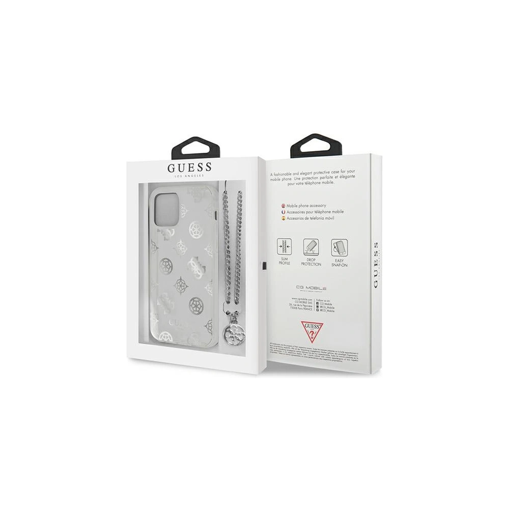 Hurtownia GSM - Etui Guess GUHCN61KSPESI Apple iPhone 11 stříbrný/silver hardcase Peony Chain Collection - GUE1063SLV - {ean13} - Hurt