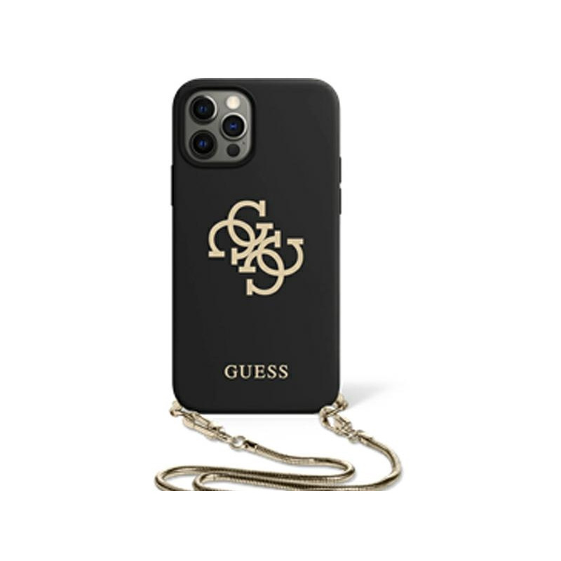 Guess Distributor - 3666339006488 - GUE1064BLK - Guess GUHCN61LSC4GBK Apple iPhone 11 black hardcase 4G Gold Chain Collection - B2B homescreen
