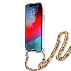 Etui Guess GUHCP12LKCLEO Apple iPhone 12 Pro Max Leopard hardcase Gold Strap
