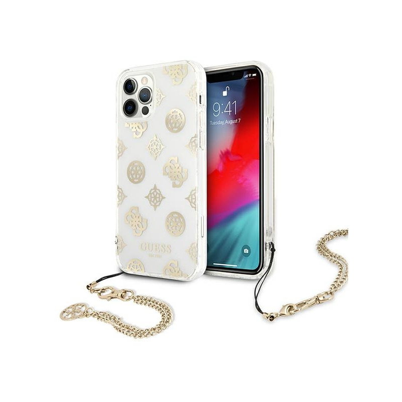 Guess Distributor - 3666339003869 - GUE1068GLD - Guess GUHCP12LKSPEGO Apple iPhone 12 Pro Max gold hardcase Peony Chain Collection - B2B homescreen