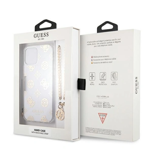 Etui Guess GUHCP12LKSPEGO Apple iPhone 12 Pro Max złoty/gold hardcase Peony Chain Collection