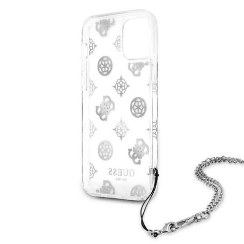 Etui Guess GUHCP12LKSPESI Apple iPhone 12 Pro Max srebrny/silver hardcase Peony Chain Collection