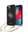 Wholesale Guess GUHCP12LLSC4GBK Apple iPhone 12 Pro Max black hardcase 4G Gold Chain Collection - GUE1070BLK - {ean13} - Hurt