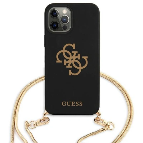Etui Guess GUHCP12LLSC4GBK Apple iPhone 12 Pro Max czarny/black hardcase 4G Gold Chain Collection