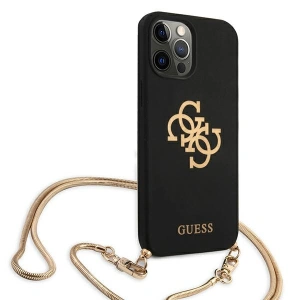 Etui Guess GUHCP12LLSC4GBK Apple iPhone 12 Pro Max czarny/black hardcase 4G Gold Chain Collection