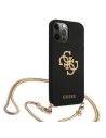 Wholesale Guess GUHCP12LLSC4GBK Apple iPhone 12 Pro Max black hardcase 4G Gold Chain Collection - GUE1070BLK - {ean13} - Hurt