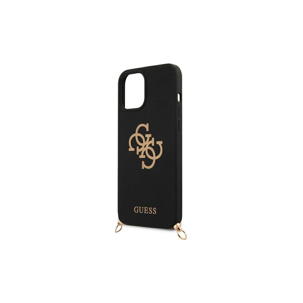Wholesale Guess GUHCP12LLSC4GBK Apple iPhone 12 Pro Max black hardcase 4G Gold Chain Collection - GUE1070BLK - {ean13} - Hurt