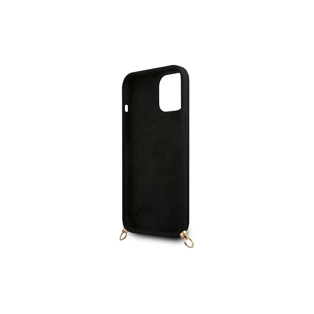 Wholesale Guess GUHCP12LLSC4GBK Apple iPhone 12 Pro Max black hardcase 4G Gold Chain Collection - GUE1070BLK - {ean13} - Hurt