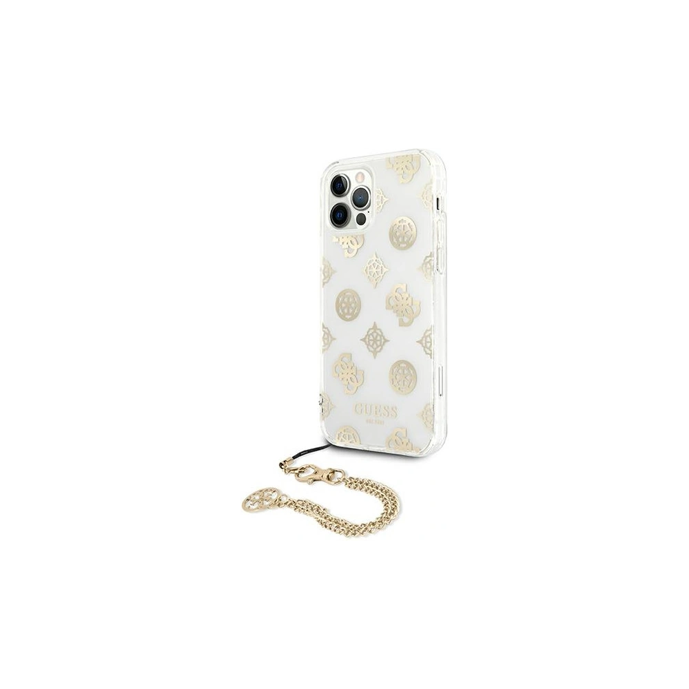 Wholesale Guess GUHCP12MKSPEGO Apple iPhone 12/12 Pro gold hardcase Peony Chain Collection - GUE1074GLD - {ean13} - Hurt